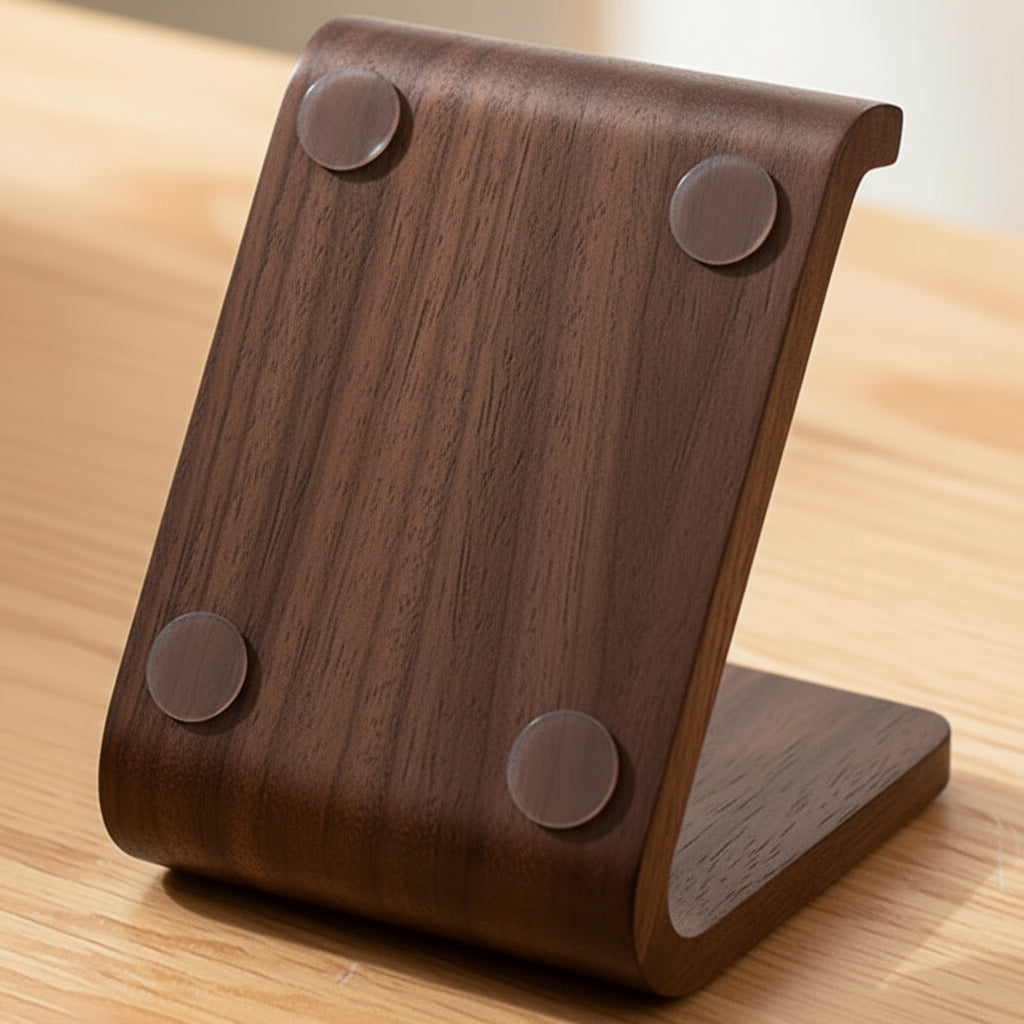 Accessoire bureau en bois naturel compatible universel iPhone et Android