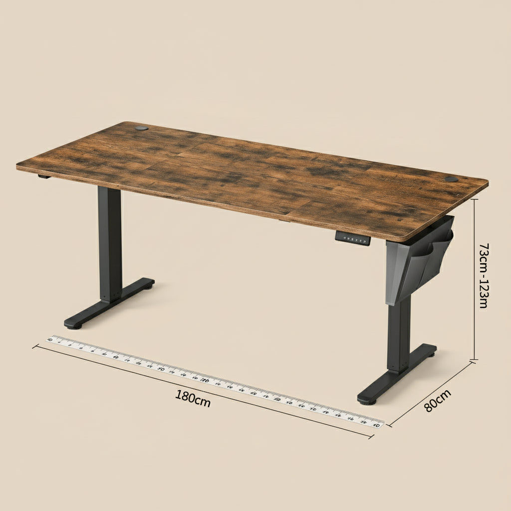 Bureau assis-debout électrique avec panneau de contrôle digital et mémoire 4 positions
